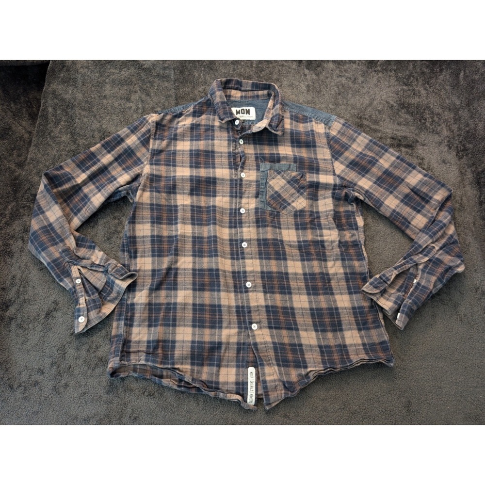 Mens Won Woolf Originals Flannel Shirt Sz Lg Plaid